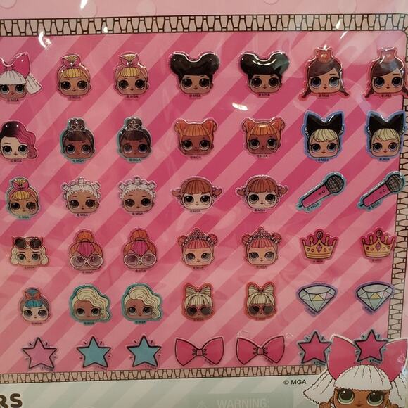 LOL Surprise Stick On Earrings 30 Pairs of Stick On Earrings LOL Surprise Sticke - Picture 4 of 10